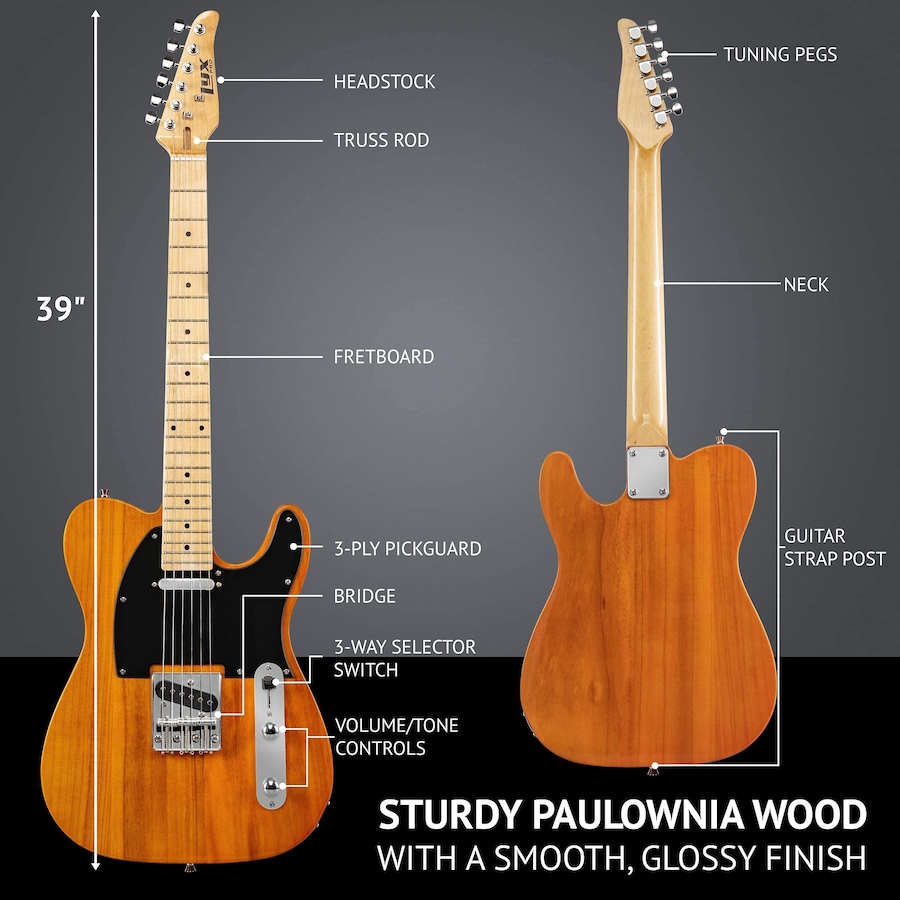 Image 891099_ALTMORE6.jpg, Product 891-099 / Price $189.99, LyxPro 39” Electric Guitar TL Series, Solid Body Guitar W/3-Way Switch & Tone Controls - Green from LyxPro on TSC.ca's Toys & Hobbies department