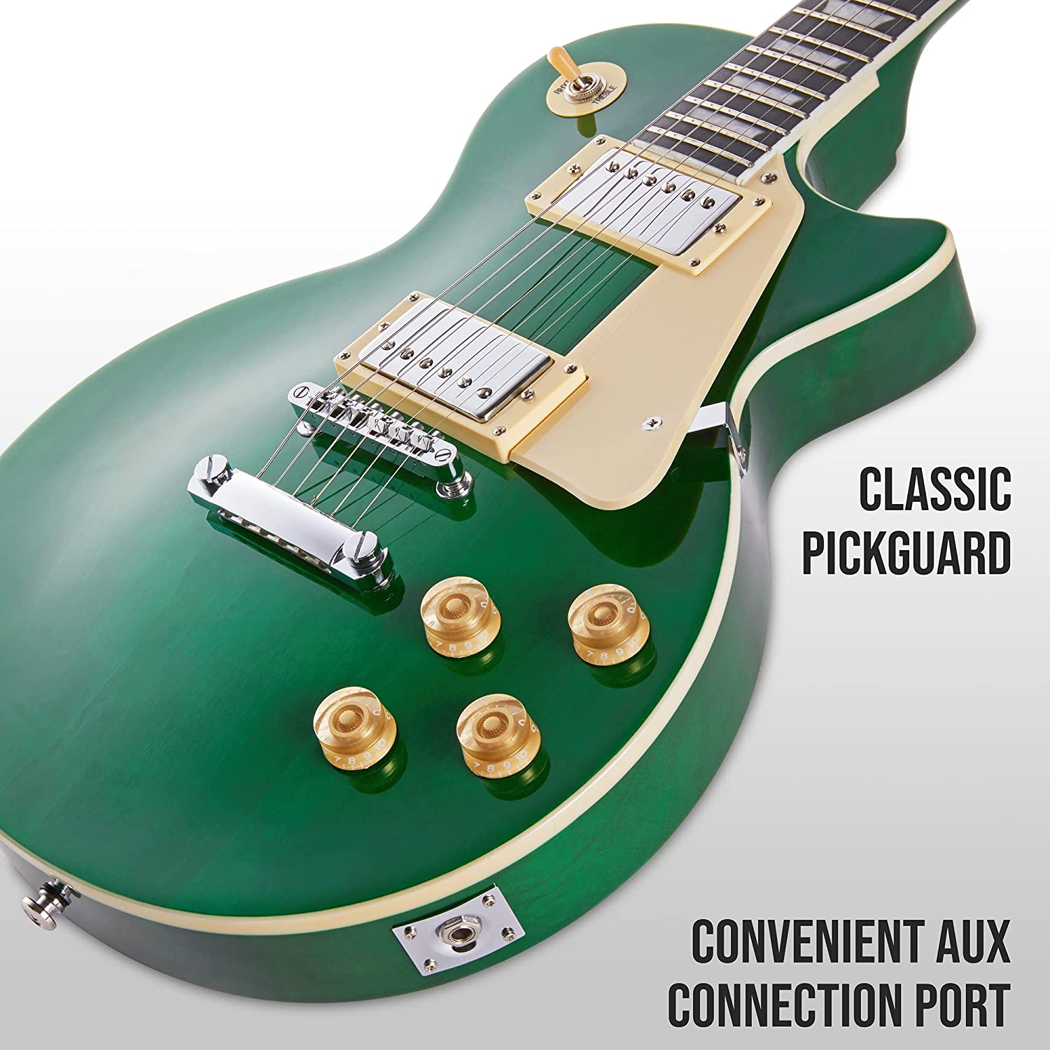 LyxPro 39” SB Series Electric Guitar, Solid Body Guitar W/Tone