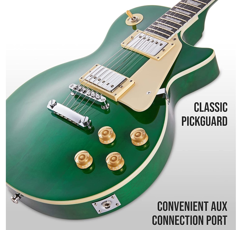 Image 891110_ALTMORE4.jpg, Product 891-110 / Price $299.99, LyxPro 39” SB Series Electric Guitar, Solid Body Guitar W/Tone Controls & 3-Way Pickup - Green from LyxPro on TSC.ca's Toys & Hobbies department