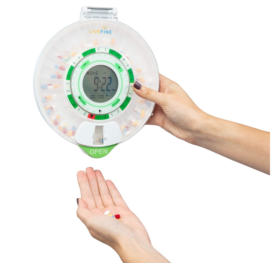 Image 891112_ALTMORE15.jpg, Product 891-112 / Price $129.99, LiveFine 28-Day Automatic Pill Dispenser with LCD Display & Key Lock, Clear Lid from LiveFine on TSC.ca's department