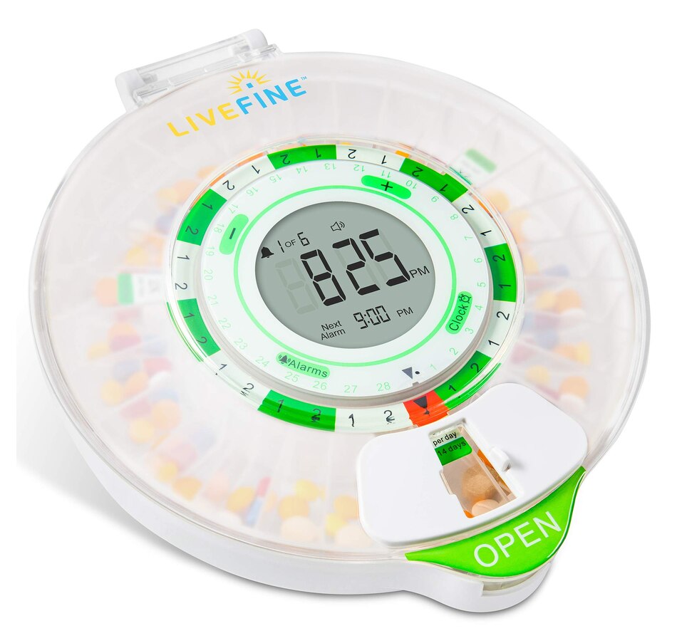 Image 891112_ALTMORE17.jpg, Product 891-112 / Price $129.99, LiveFine 28-Day Automatic Pill Dispenser with LCD Display & Key Lock, Clear Lid from LiveFine on TSC.ca's department