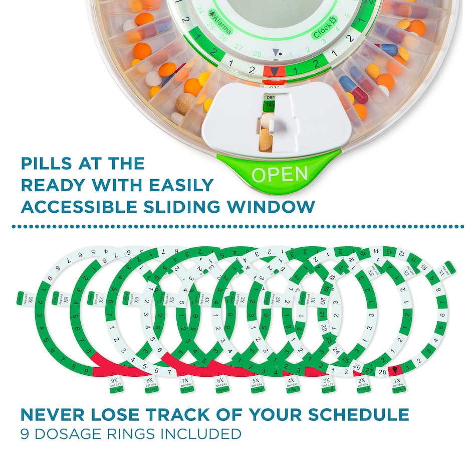 Image 891112_ALTMORE4.jpg, Product 891-112 / Price $129.99, LiveFine 28-Day Automatic Pill Dispenser with LCD Display & Key Lock, Clear Lid from LiveFine on TSC.ca's department