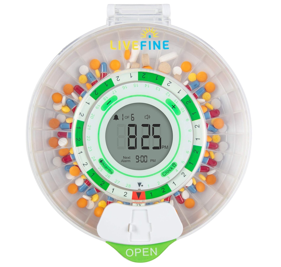 Image 891112_ALTMORE9.jpg, Product 891-112 / Price $129.99, LiveFine 28-Day Automatic Pill Dispenser with LCD Display & Key Lock, Clear Lid from LiveFine on TSC.ca's department