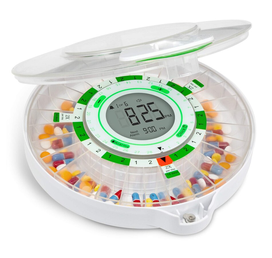 Image 891112_ST01.jpg, Product 891-112 / Price $129.99, LiveFine 28-Day Automatic Pill Dispenser with LCD Display & Key Lock, Clear Lid from LiveFine on TSC.ca's department