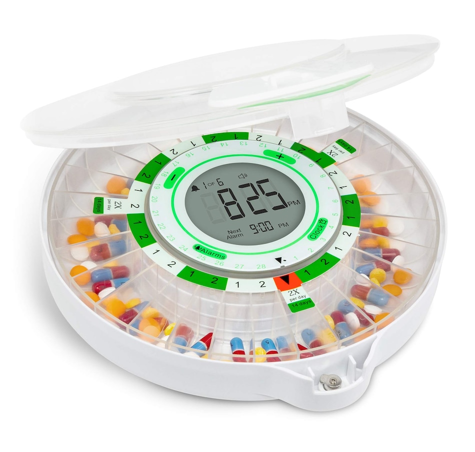 Image 891112_ST02.jpg, Product 891-112 / Price $129.99, LiveFine 28-Day Automatic Pill Dispenser with LCD Display & Key Lock, Clear Lid from LiveFine on TSC.ca's department