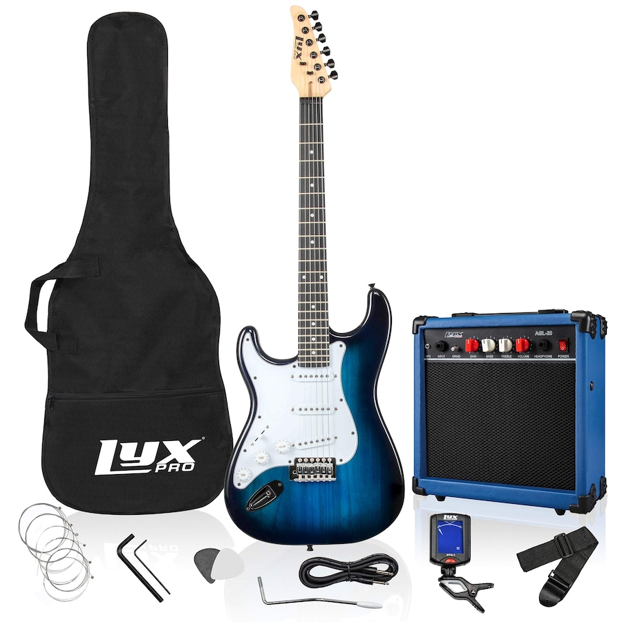 Image 891116_ST01.jpg, Product 891-116 / Price $239.99, LyxPro Electric Guitar Kit, 39” Left Handed Electric Guitar & Electric Guitar Accessories, Blue from LyxPro on TSC.ca's Toys & Hobbies department