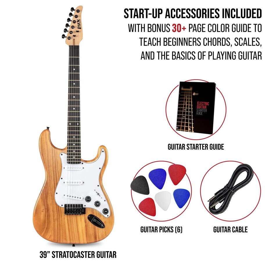 Image 891120_ALTMORE10.jpg, Product 891-120 / Price $169.99, LyxPro CS 39” Electric Guitar Kit for Beginner with Amp Cable, 6 Picks & Guide - Sunburst from LyxPro on TSC.ca's Toys & Hobbies department
