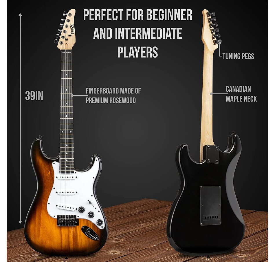 Image 891120_ALTMORE3.jpg, Product 891-120 / Price $169.99, LyxPro CS 39” Electric Guitar Kit for Beginner with Amp Cable, 6 Picks & Guide - Sunburst from LyxPro on TSC.ca's Toys & Hobbies department