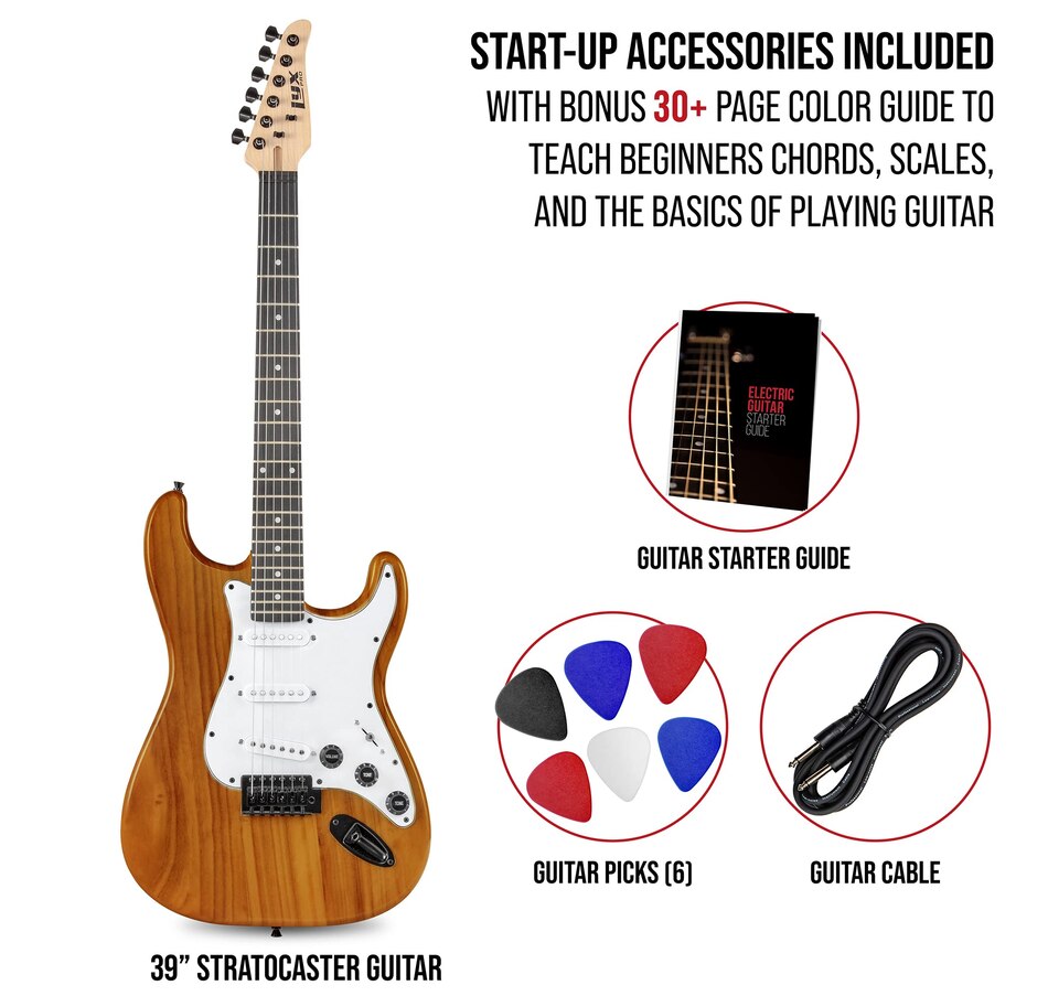 Image 891120_ALTMORE30.jpg, Product 891-120 / Price $169.99, LyxPro CS 39” Electric Guitar Kit for Beginner with Amp Cable, 6 Picks & Guide - Sunburst from LyxPro on TSC.ca's Toys & Hobbies department