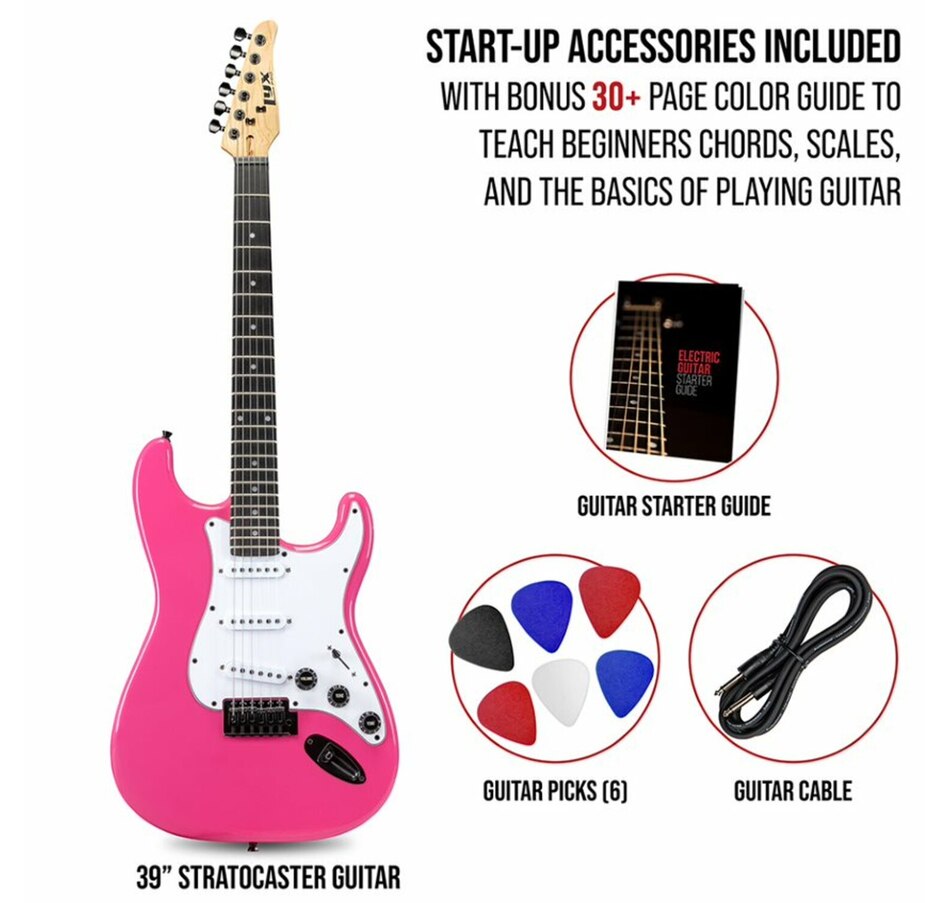 Image 891120_ALTMORE6.jpg, Product 891-120 / Price $169.99, LyxPro CS 39” Electric Guitar Kit for Beginner with Amp Cable, 6 Picks & Guide - Sunburst from LyxPro on TSC.ca's Toys & Hobbies department