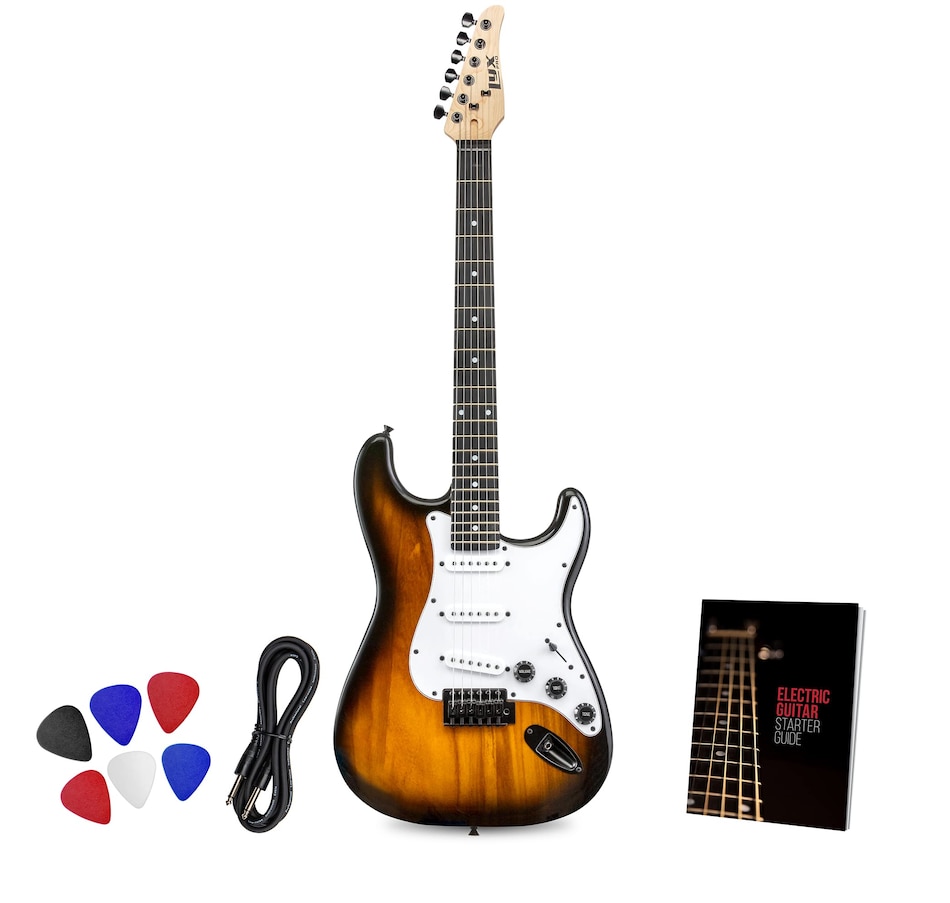 Image 891120_ST01.jpg, Product 891-120 / Price $169.99, LyxPro CS 39” Electric Guitar Kit for Beginner with Amp Cable, 6 Picks & Guide - Sunburst from LyxPro on TSC.ca's Toys & Hobbies department