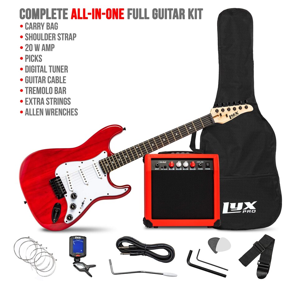 Image 891122_ALTMORE12.jpg, Product 891-122 / Price $239.99, LyxPro Electric Guitar Kit, 39” Electric Guitar with Amp & Electric Guitar Accessories, Sunburst from LyxPro on TSC.ca's Toys & Hobbies department