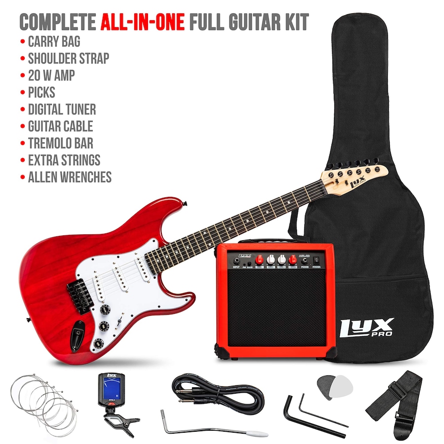 Image 891122_ALTMORE12.jpg, Product 891-122 / Price $239.99, LyxPro Electric Guitar Kit, 39” Electric Guitar with Amp & Electric Guitar Accessories, Sunburst from LyxPro on TSC.ca's Toys & Hobbies department