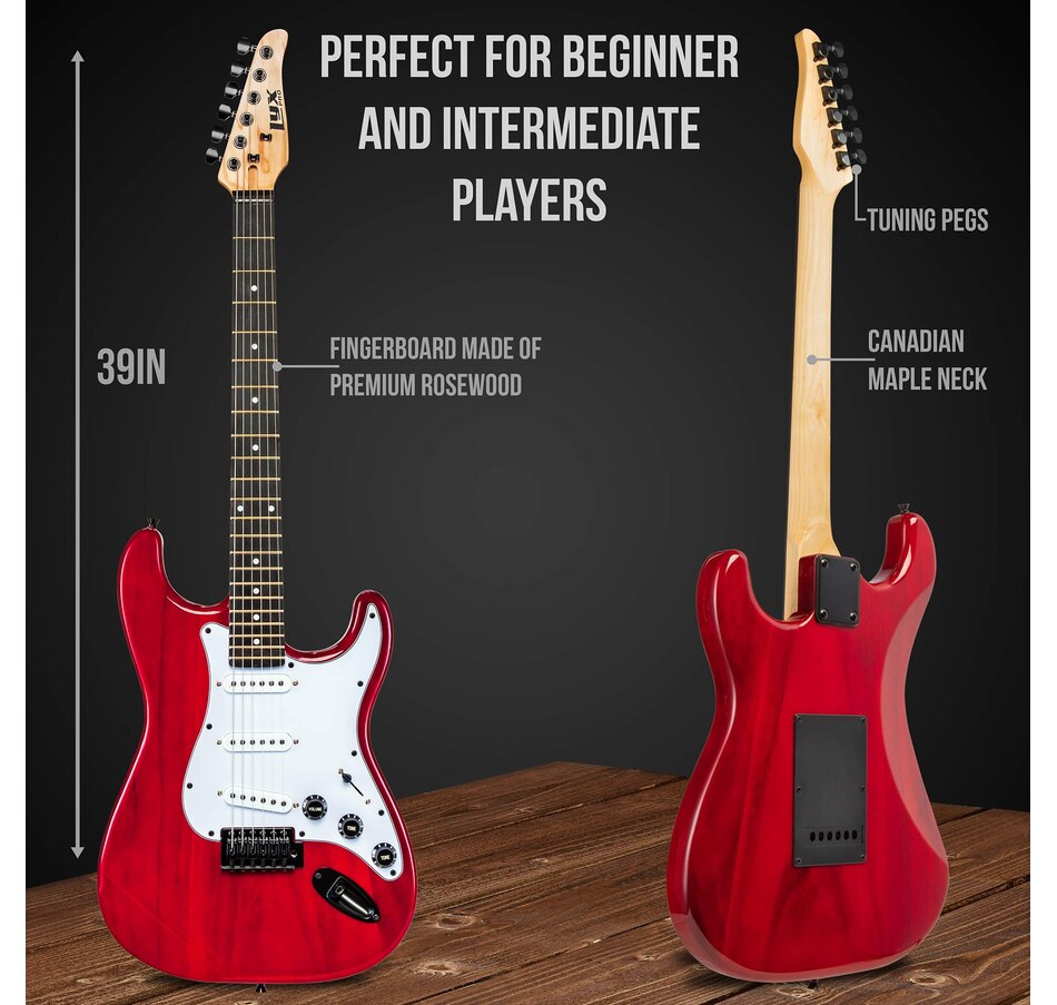 Image 891122_ALTMORE13.jpg, Product 891-122 / Price $239.99, LyxPro Electric Guitar Kit, 39” Electric Guitar with Amp & Electric Guitar Accessories, Sunburst from LyxPro on TSC.ca's Toys & Hobbies department