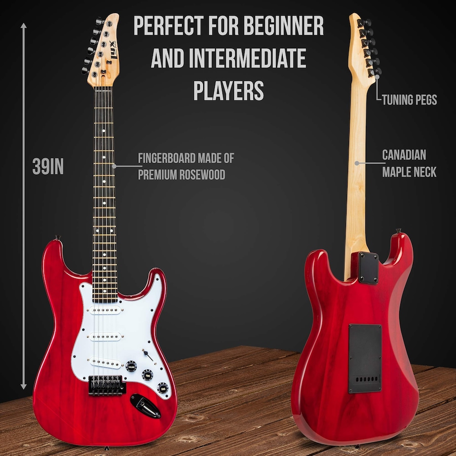 Image 891122_ALTMORE13.jpg, Product 891-122 / Price $239.99, LyxPro Electric Guitar Kit, 39” Electric Guitar with Amp & Electric Guitar Accessories, Sunburst from LyxPro on TSC.ca's Toys & Hobbies department