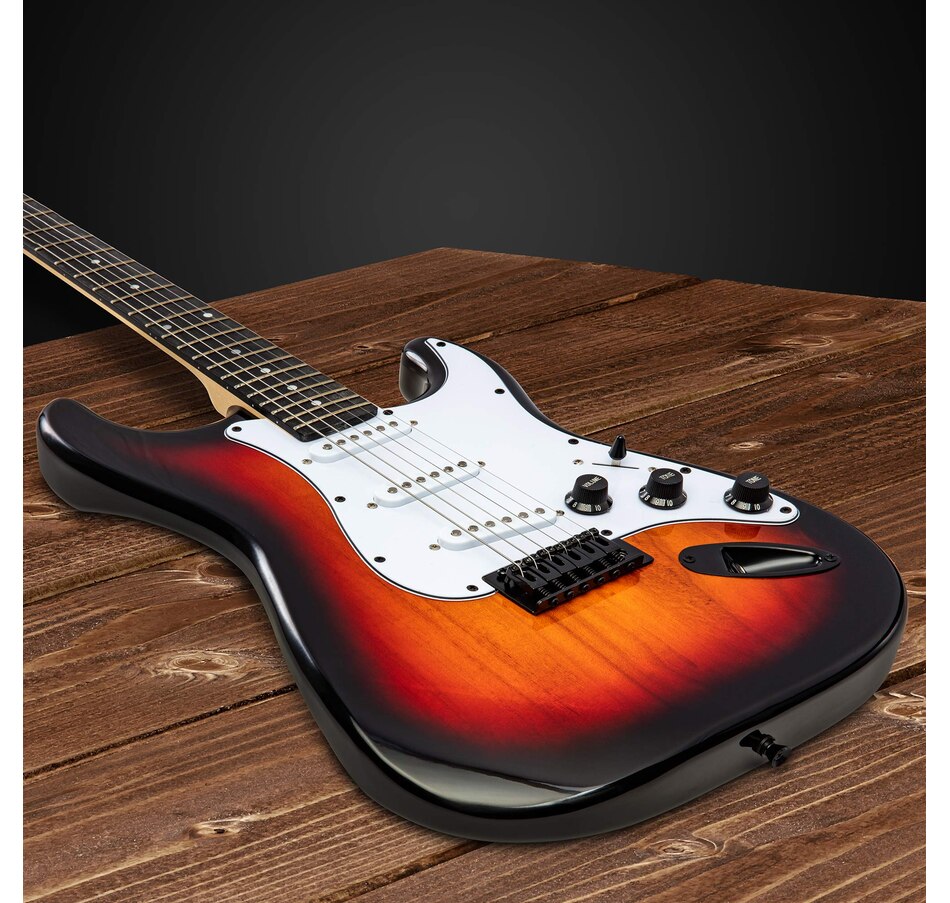 Image 891122_ALTMORE3.jpg, Product 891-122 / Price $239.99, LyxPro Electric Guitar Kit, 39” Electric Guitar with Amp & Electric Guitar Accessories, Sunburst from LyxPro on TSC.ca's Toys & Hobbies department