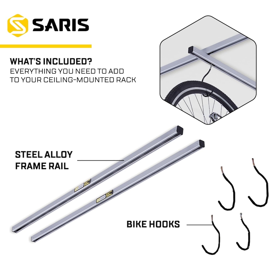 Image 891143_ALTMORE10.jpg, Product 891-143 / Price $178.17 - $342.64, Saris Cycle Glide Ceiling Bike Rack, 4 Bike Capacity Bike Hanging System for Garage from Saris on TSC.ca's Health & Fitness department