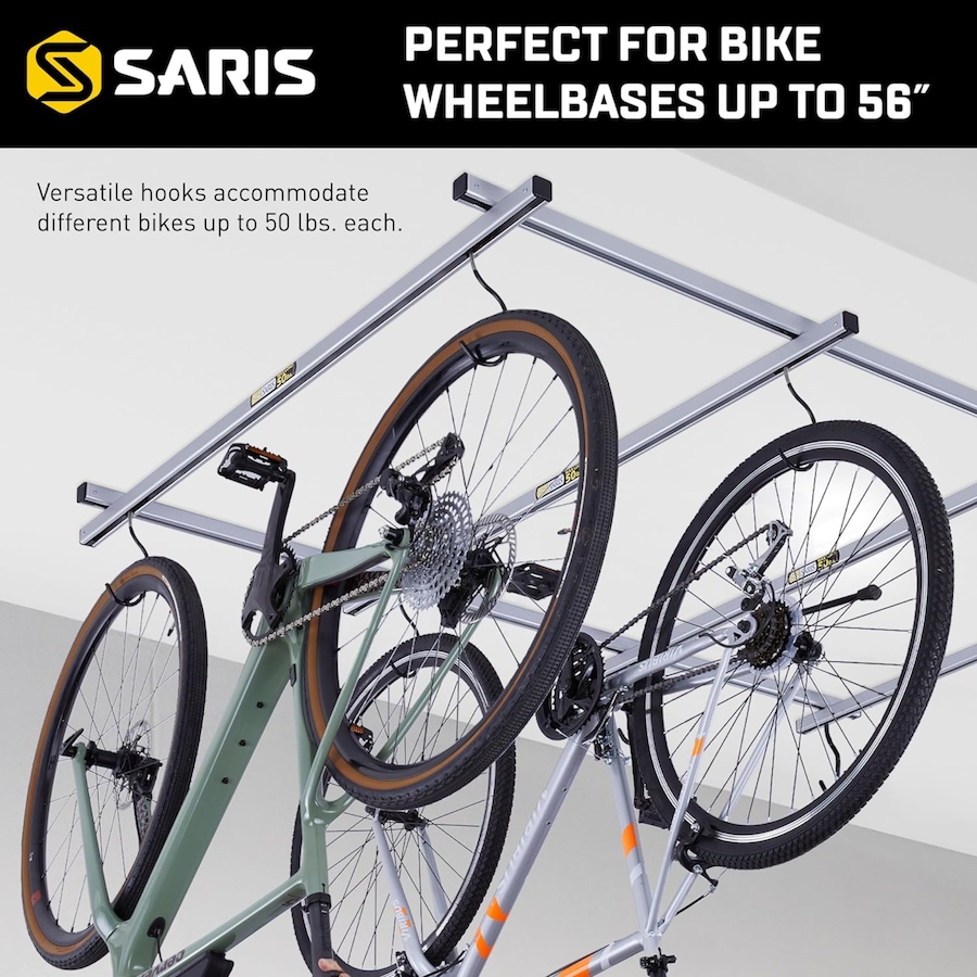 Image 891143_ALTMORE11.jpg, Product 891-143 / Price $178.17 - $342.64, Saris Cycle Glide Ceiling Bike Rack, 4 Bike Capacity Bike Hanging System for Garage from Saris on TSC.ca's Health & Fitness department