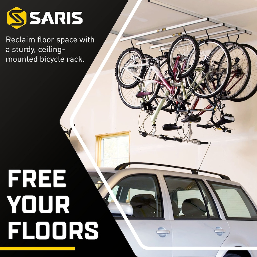 Image 891143_ALTMORE4.jpg, Product 891-143 / Price $178.17 - $342.64, Saris Cycle Glide Ceiling Bike Rack, 4 Bike Capacity Bike Hanging System for Garage from Saris on TSC.ca's Health & Fitness department