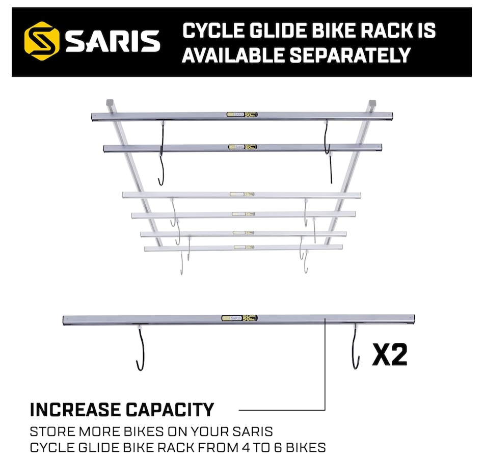 Image 891143_ALTMORE9.jpg, Product 891-143 / Price $178.17 - $342.64, Saris Cycle Glide Ceiling Bike Rack, 4 Bike Capacity Bike Hanging System for Garage from Saris on TSC.ca's Health & Fitness department