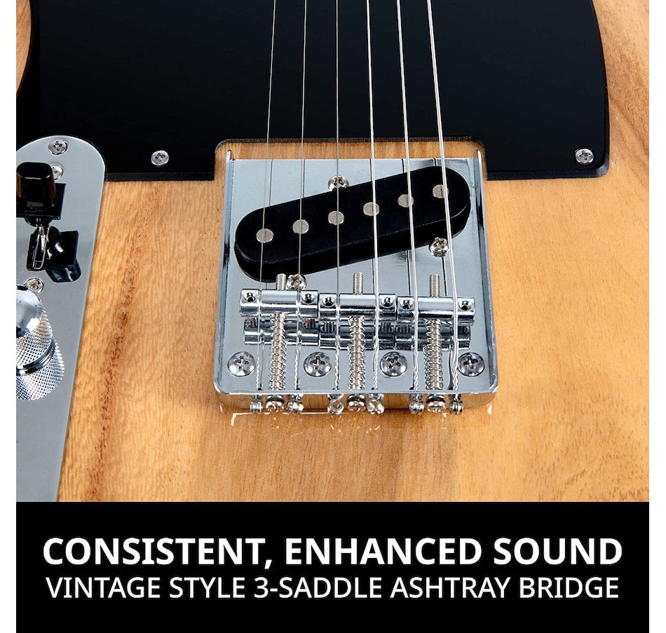 Image 891144_ALTMORE3.jpg, Product 891-144 / Price $189.99, LyxPro 39” Left Handed Electric Guitar TL Series, Solid Body Guitar with 3-Way Switch - Natural from LyxPro on TSC.ca's Toys & Hobbies department