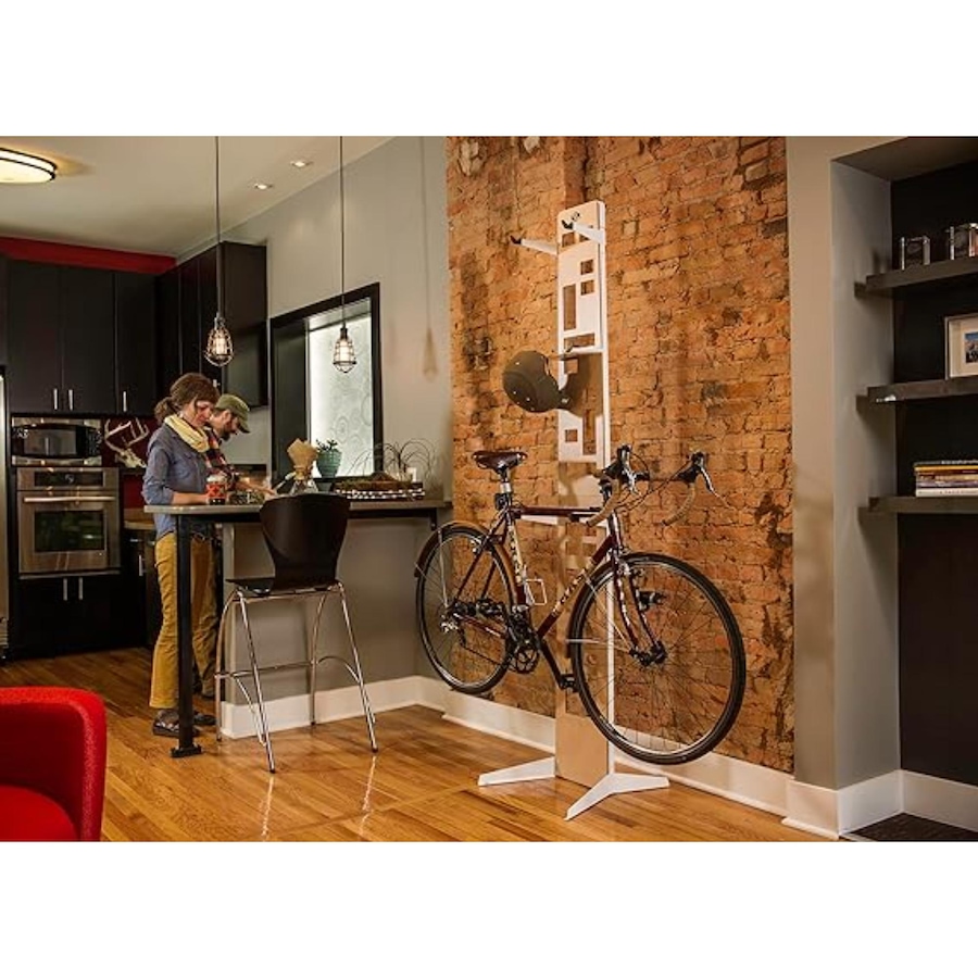 Image 891147_ALTMORE5.jpg, Product 891-147 / Price $259.99, Saris The Hottie 2 Bike Storage Rack, Beautiful & Elegant Bike Stand of Wood & Steel - White from Saris on TSC.ca's Health & Fitness department