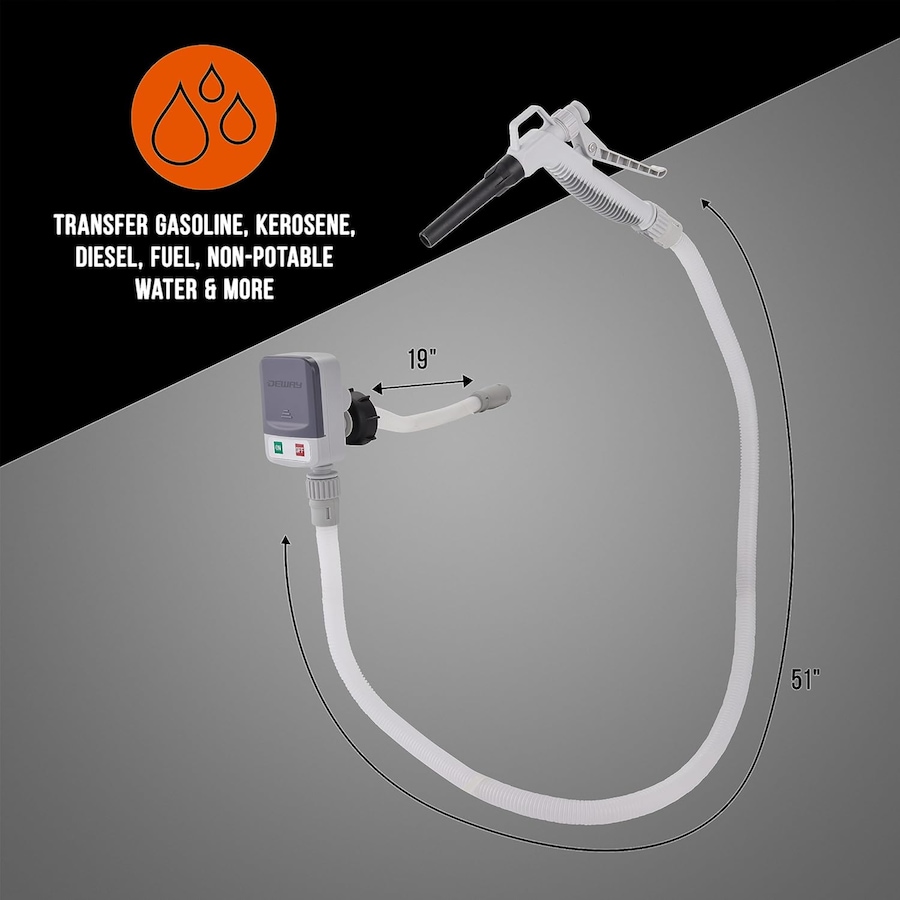 Image 891152_ALTMORE5.jpg, Product 891-152 / Price $149.99, Deway Automatic Battery Powered Fuel Transfer Pump with Flow Control Nozzle and 3 Cans Adapters from Deway on TSC.ca's Home & Garden department