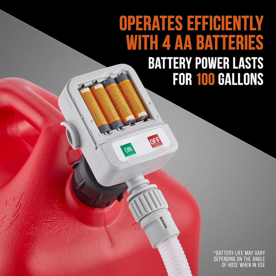 Image 891152_ALTMORE6.jpg, Product 891-152 / Price $149.99, Deway Automatic Battery Powered Fuel Transfer Pump with Flow Control Nozzle and 3 Cans Adapters from Deway on TSC.ca's Home & Garden department