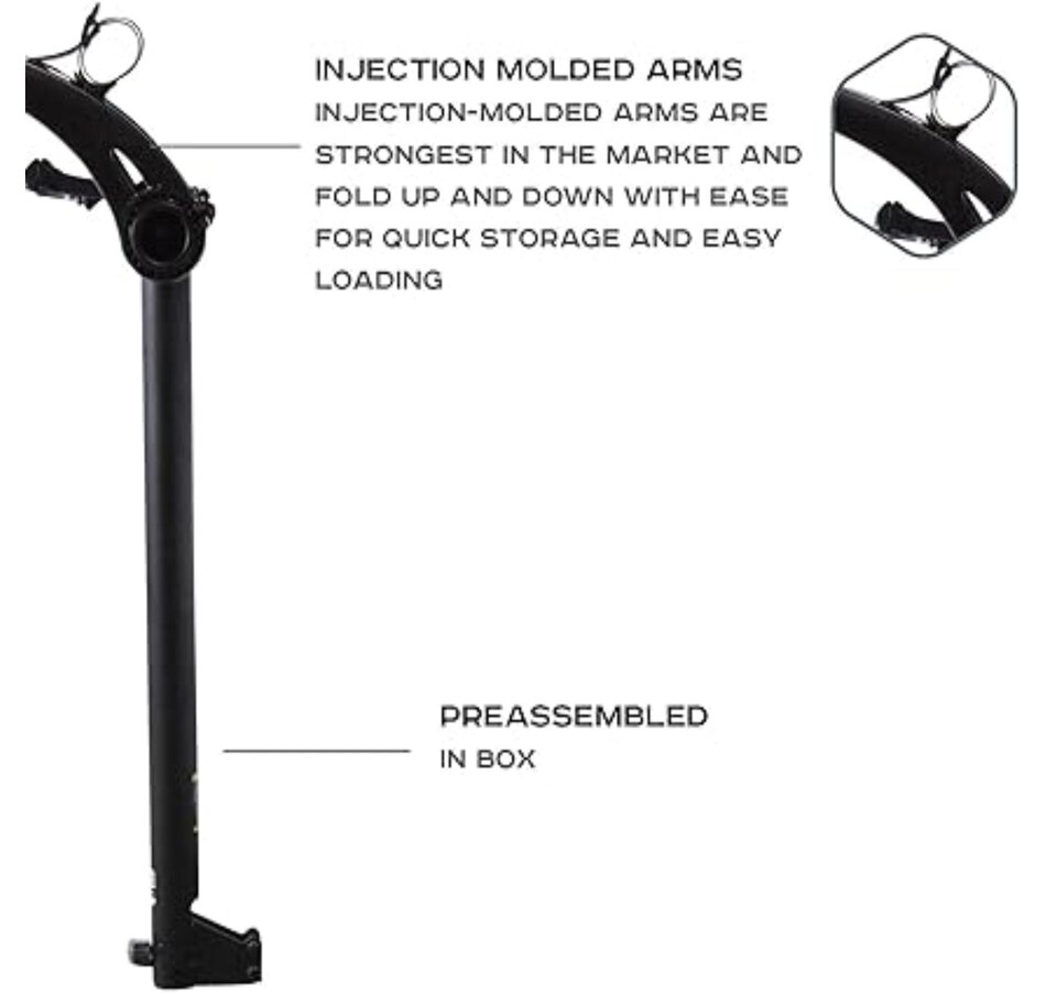 Image 891155_ALTMORE2.jpg, Product 891-155 / Price $259.99 - $389.99, Saris Bones 2 Bike Hitch Rack, Easy Fold Design Hitch Bike Rack with Tilting Base - Black from Saris on TSC.ca's Health & Fitness department
