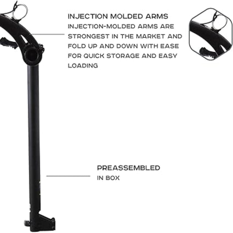 Image 891155_ALTMORE2.jpg, Product 891-155 / Price $219.99 - $309.99, Saris Bones 2 Bike Hitch Rack, Easy Fold Design Hitch Bike Rack with Tilting Base - Black from Saris on TSC.ca's Health & Fitness department