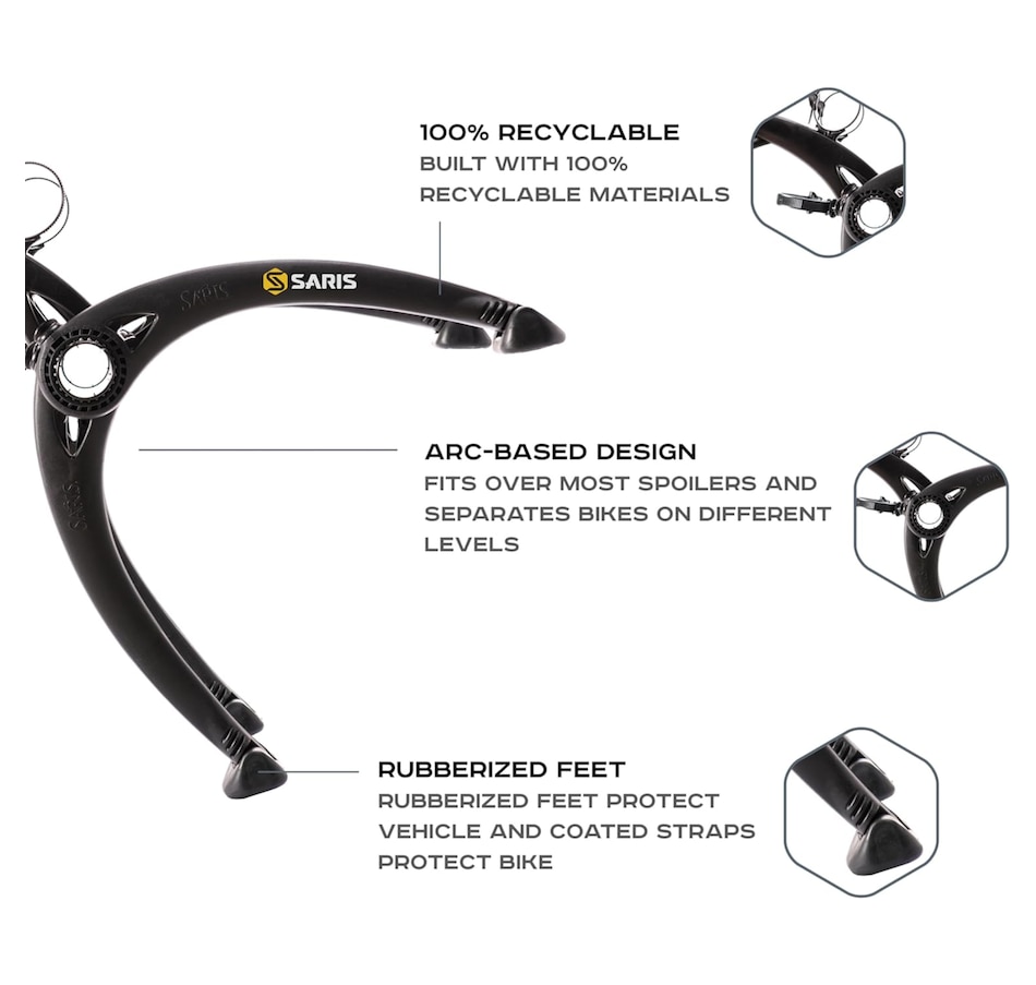 Image 891155_ALTMORE24.jpg, Product 891-155 / Price $259.99 - $389.99, Saris Bones 2 Bike Hitch Rack, Easy Fold Design Hitch Bike Rack with Tilting Base - Black from Saris on TSC.ca's Health & Fitness department