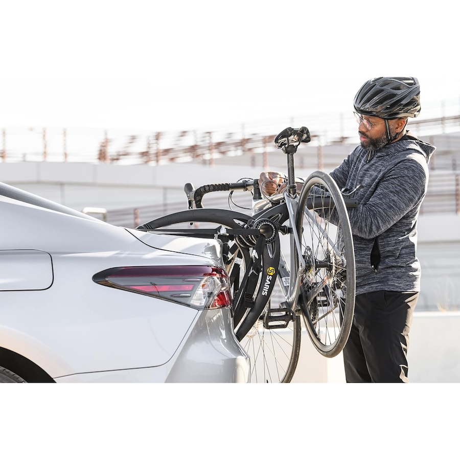 Image 891155_ALTMORE27.jpg, Product 891-155 / Price $219.99 - $309.99, Saris Bones 2 Bike Hitch Rack, Easy Fold Design Hitch Bike Rack with Tilting Base - Black from Saris on TSC.ca's Health & Fitness department