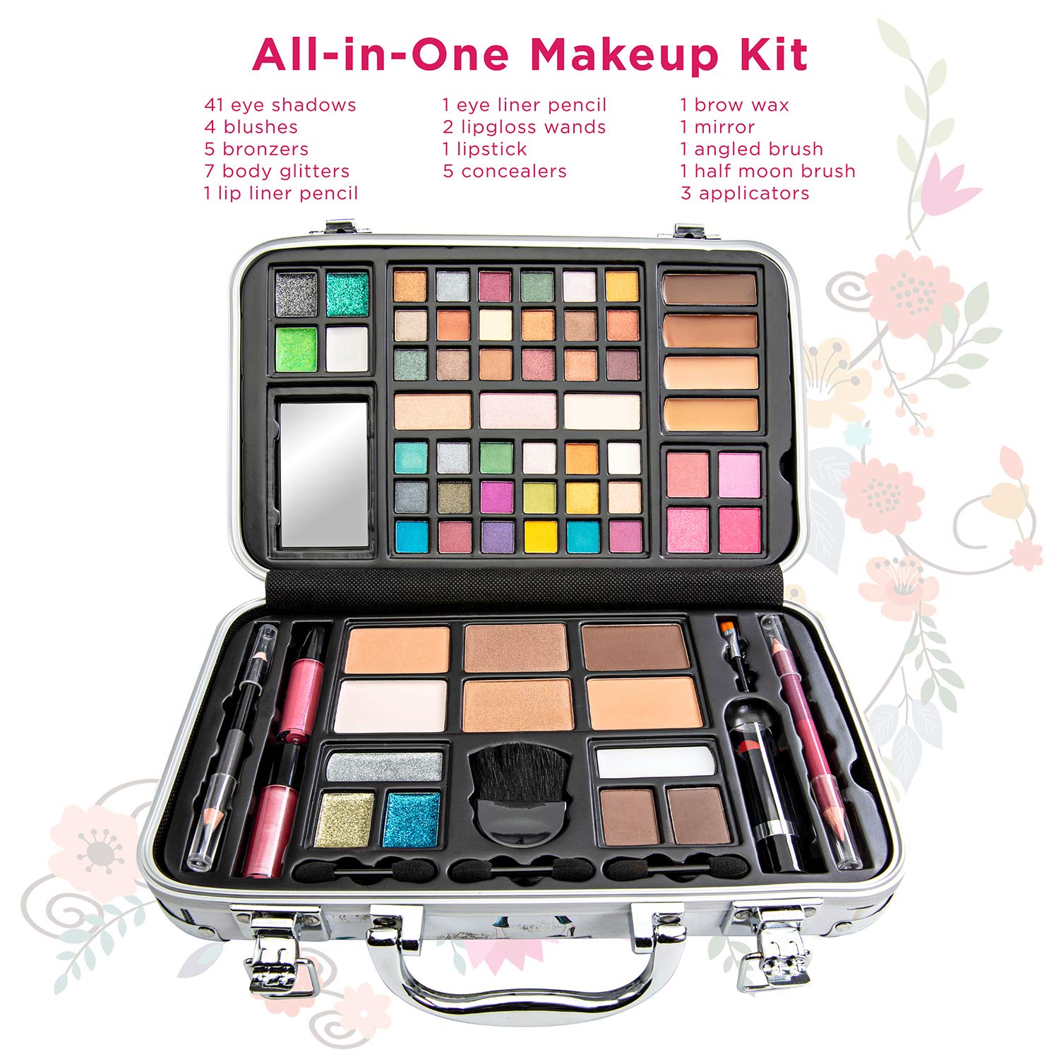 Vokai Makeup Kit Set, 74-Piece Makeup Set with Case and Carrying