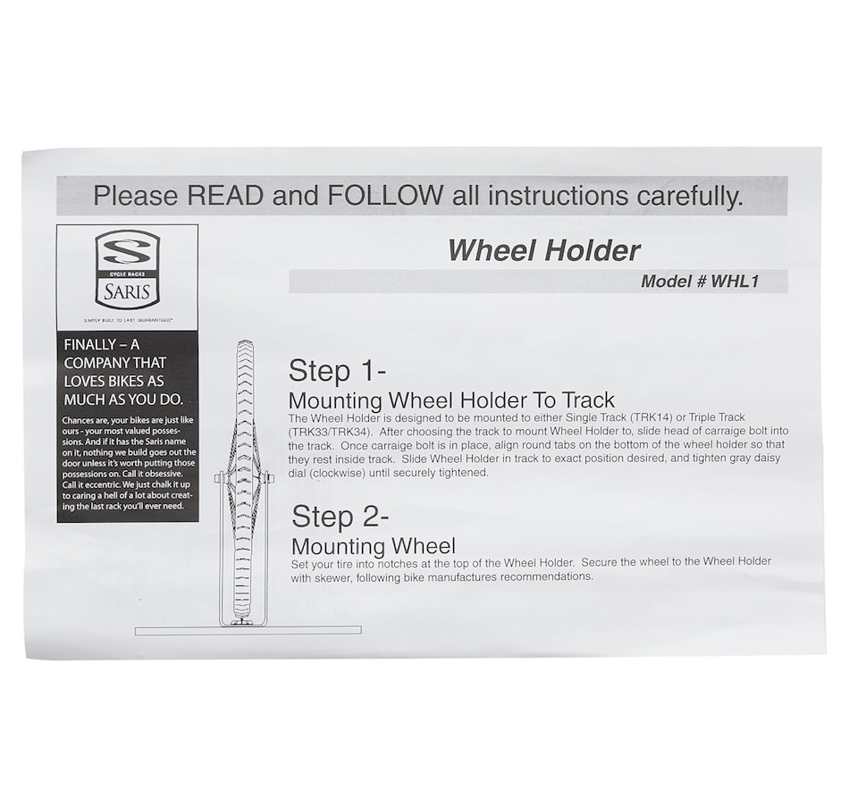 Image 891175_ALTMORE4.jpg, Product 891-175 / Price $64.99, Saris Bike Wheel Holder for the Saris Single or Triple Unique Mount Tracks from Saris on TSC.ca's Health & Fitness department