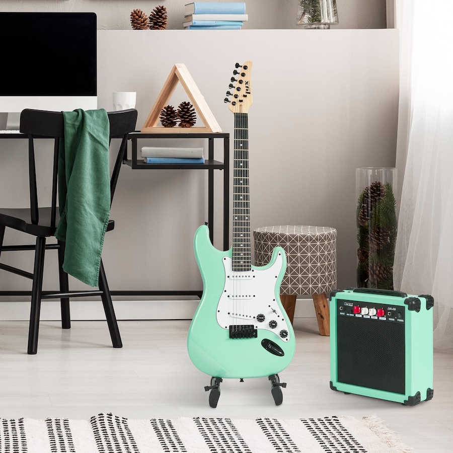 Image 891184_ALTMORE12.jpg, Product 891-184 / Price $239.99, LyxPro Electric Guitar Kit, 36” Electric Guitar with Amp & Electric Guitar Accessories, Natural from LyxPro on TSC.ca's Toys & Hobbies department