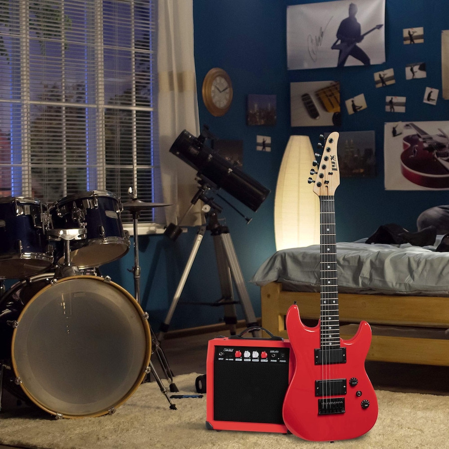 Image 891184_ALTMORE16.jpg, Product 891-184 / Price $239.99, LyxPro Electric Guitar Kit, 36” Electric Guitar with Amp & Electric Guitar Accessories, Natural from LyxPro on TSC.ca's Toys & Hobbies department