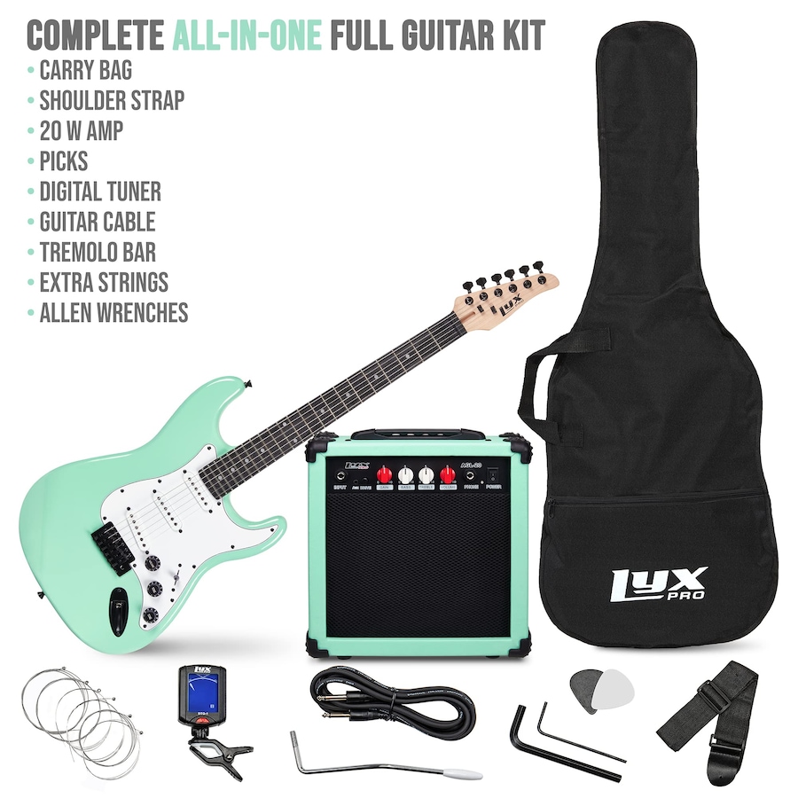 Image 891184_ALTMORE8.jpg, Product 891-184 / Price $239.99, LyxPro Electric Guitar Kit, 36” Electric Guitar with Amp & Electric Guitar Accessories, Natural from LyxPro on TSC.ca's Toys & Hobbies department