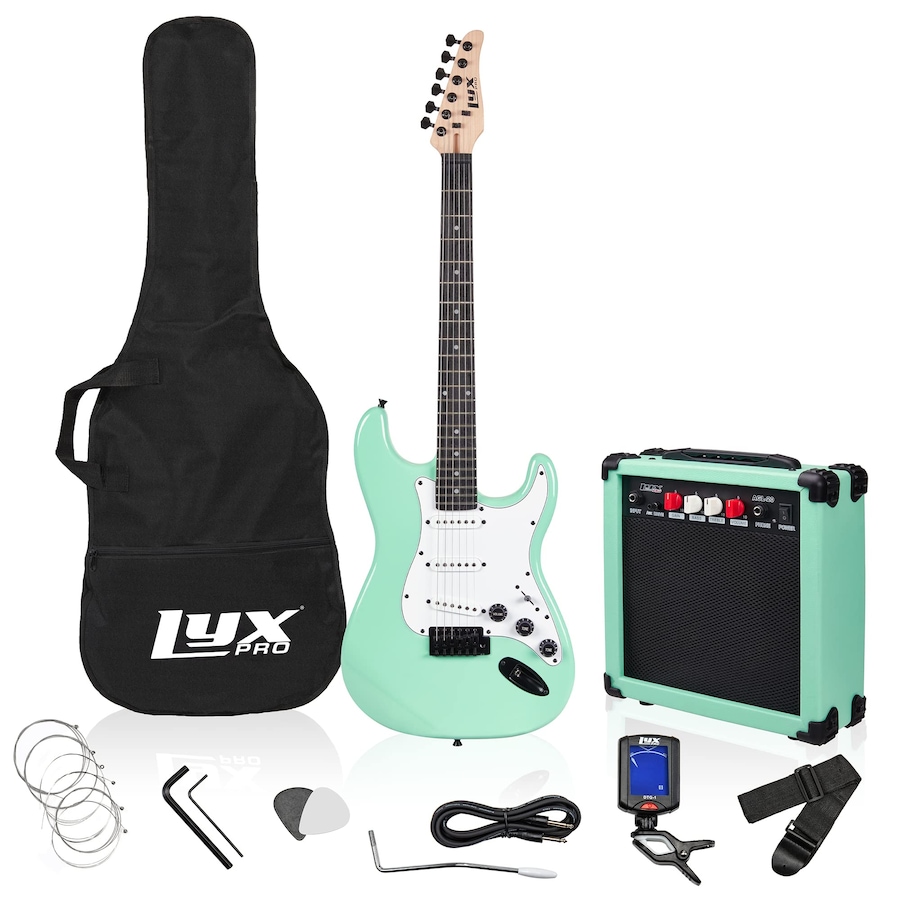 Image 891184_ST02.jpg, Product 891-184 / Price $239.99, LyxPro Electric Guitar Kit, 36” Electric Guitar with Amp & Electric Guitar Accessories, Natural from LyxPro on TSC.ca's Toys & Hobbies department