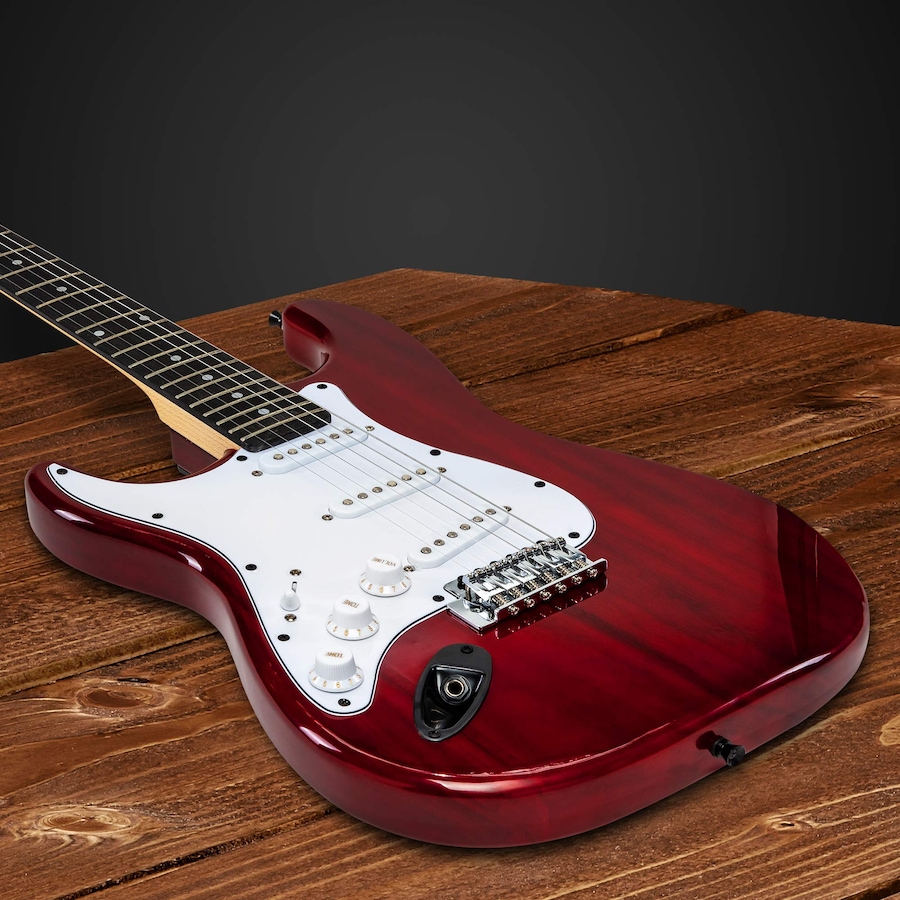 Image 891187_ALTMORE1.jpg, Product 891-187 / Price $239.99, LyxPro Electric Guitar Kit, 39” Left Handed Electric Guitar & Electric Guitar Accessories, Red from LyxPro on TSC.ca's Toys & Hobbies department