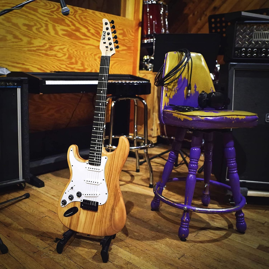 Image 891187_ALTMORE12.jpg, Product 891-187 / Price $239.99, LyxPro Electric Guitar Kit, 39” Left Handed Electric Guitar & Electric Guitar Accessories, Red from LyxPro on TSC.ca's Toys & Hobbies department