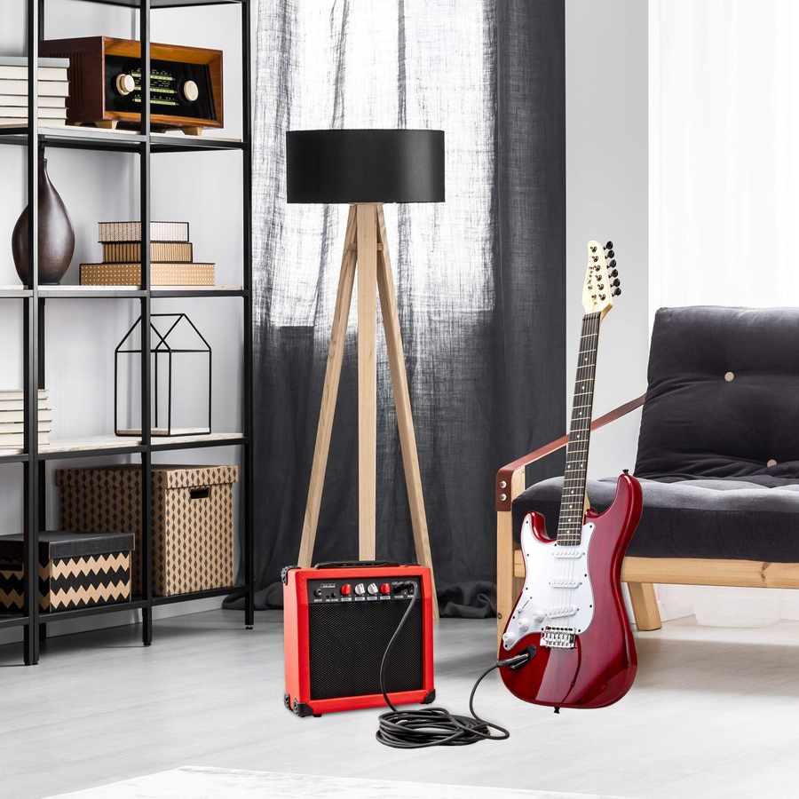Image 891187_ALTMORE5.jpg, Product 891-187 / Price $239.99, LyxPro Electric Guitar Kit, 39” Left Handed Electric Guitar & Electric Guitar Accessories, Red from LyxPro on TSC.ca's Toys & Hobbies department