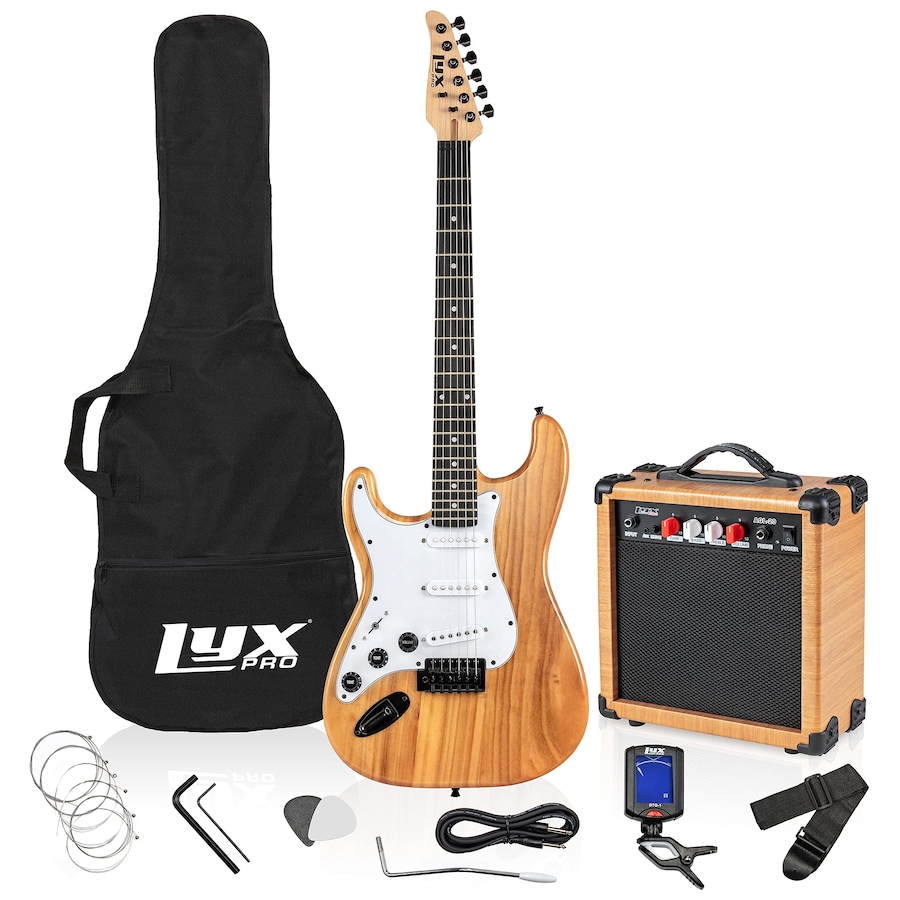 Image 891187_ST02.jpg, Product 891-187 / Price $239.99, LyxPro Electric Guitar Kit, 39” Left Handed Electric Guitar & Electric Guitar Accessories, Red from LyxPro on TSC.ca's Toys & Hobbies department