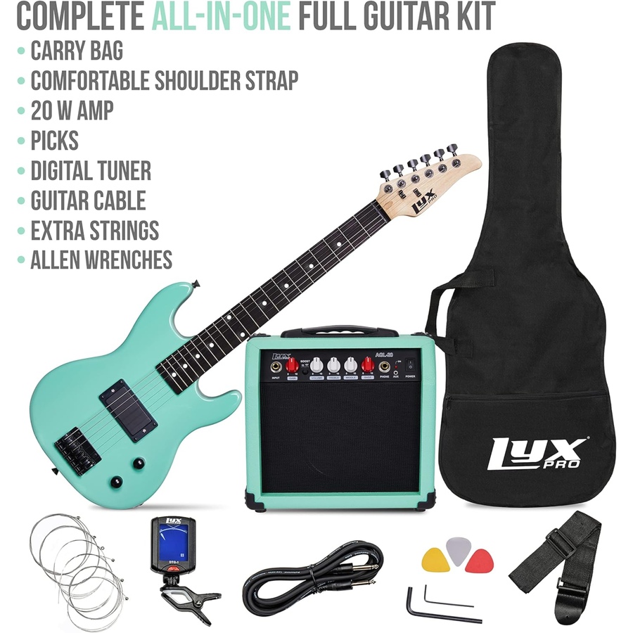 Image 891189_ALTMORE1.jpg, Product 891-189 / Price $239.99, LyxPro Electric Guitar Kit, 30” Electric Guitar with Amp & Electric Guitar Accessories, Green from LyxPro on TSC.ca's Toys & Hobbies department