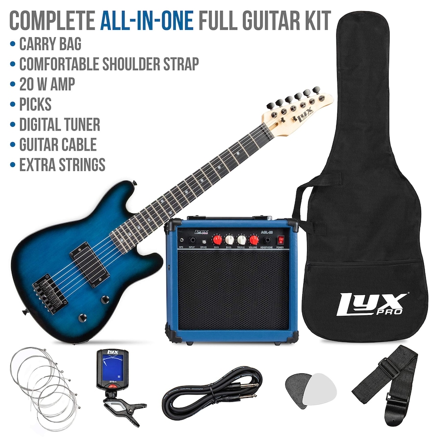 Image 891189_ALTMORE14.jpg, Product 891-189 / Price $239.99, LyxPro Electric Guitar Kit, 30” Electric Guitar with Amp & Electric Guitar Accessories, Green from LyxPro on TSC.ca's Toys & Hobbies department