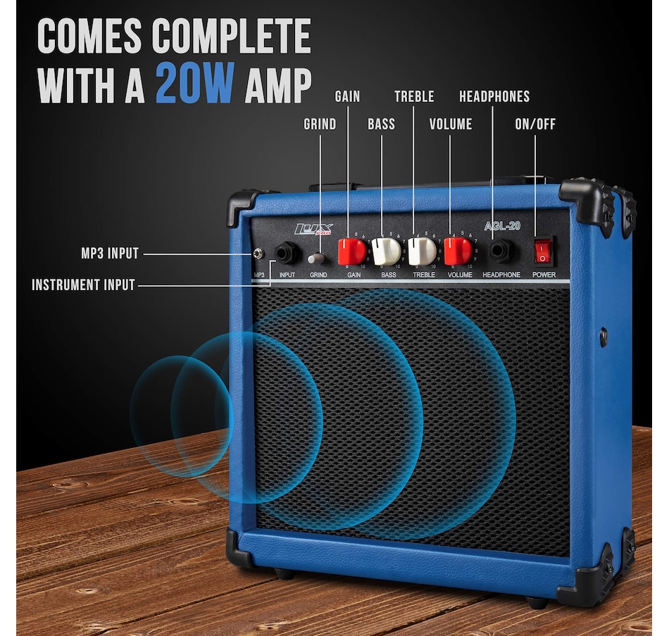 Image 891189_ALTMORE17.jpg, Product 891-189 / Price $239.99, LyxPro Electric Guitar Kit, 30” Electric Guitar with Amp & Electric Guitar Accessories, Green from LyxPro on TSC.ca's Toys & Hobbies department