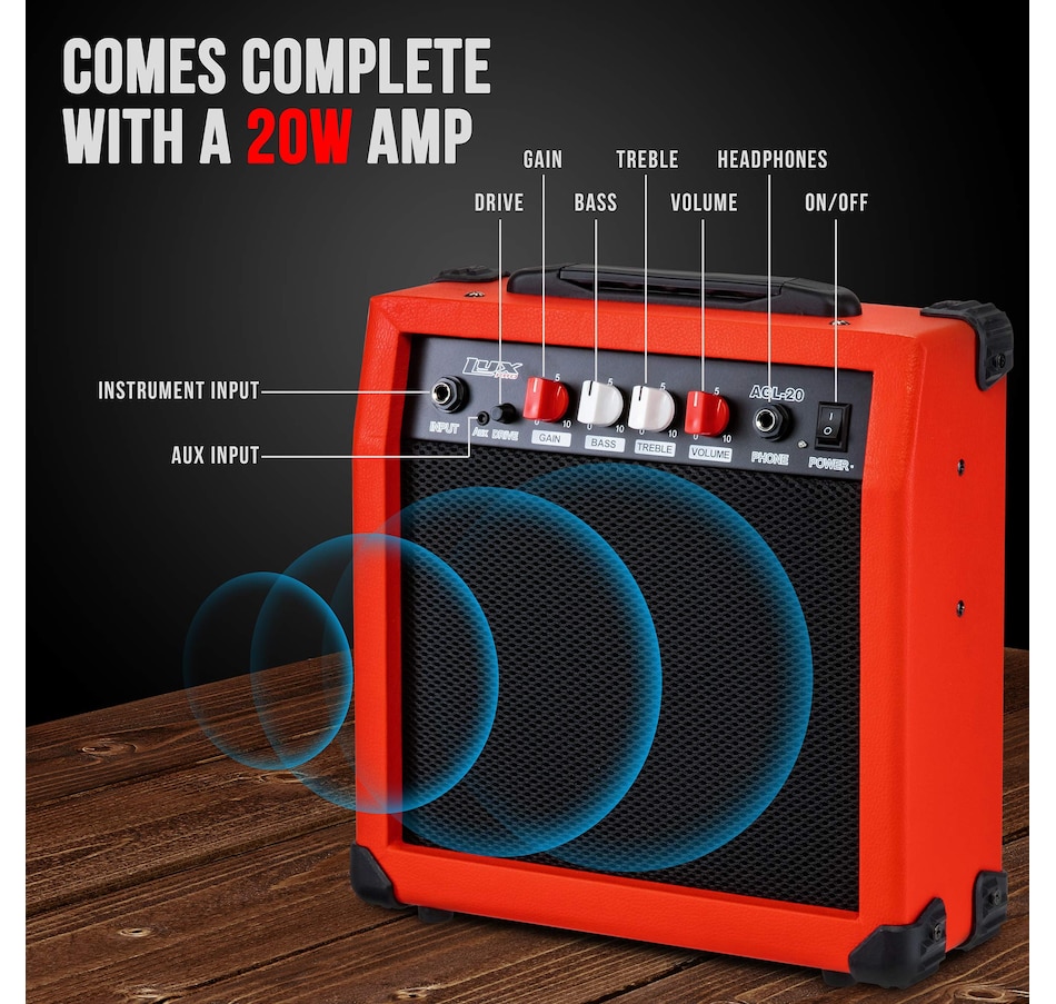 Image 891189_ALTMORE5.jpg, Product 891-189 / Price $239.99, LyxPro Electric Guitar Kit, 30” Electric Guitar with Amp & Electric Guitar Accessories, Green from LyxPro on TSC.ca's Toys & Hobbies department