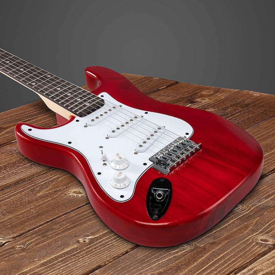 Image 891190_ALTMORE5.jpg, Product 891-190 / Price $239.99, LyxPro Electric Guitar Kit, 36” Left Handed Electric Guitar & Electric Guitar Accessories, Red from LyxPro on TSC.ca's Toys & Hobbies department