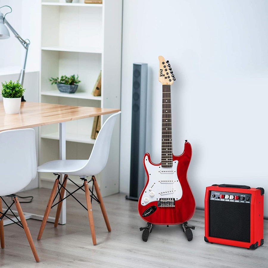 Image 891190_ALTMORE7.jpg, Product 891-190 / Price $239.99, LyxPro Electric Guitar Kit, 36” Left Handed Electric Guitar & Electric Guitar Accessories, Red from LyxPro on TSC.ca's Toys & Hobbies department
