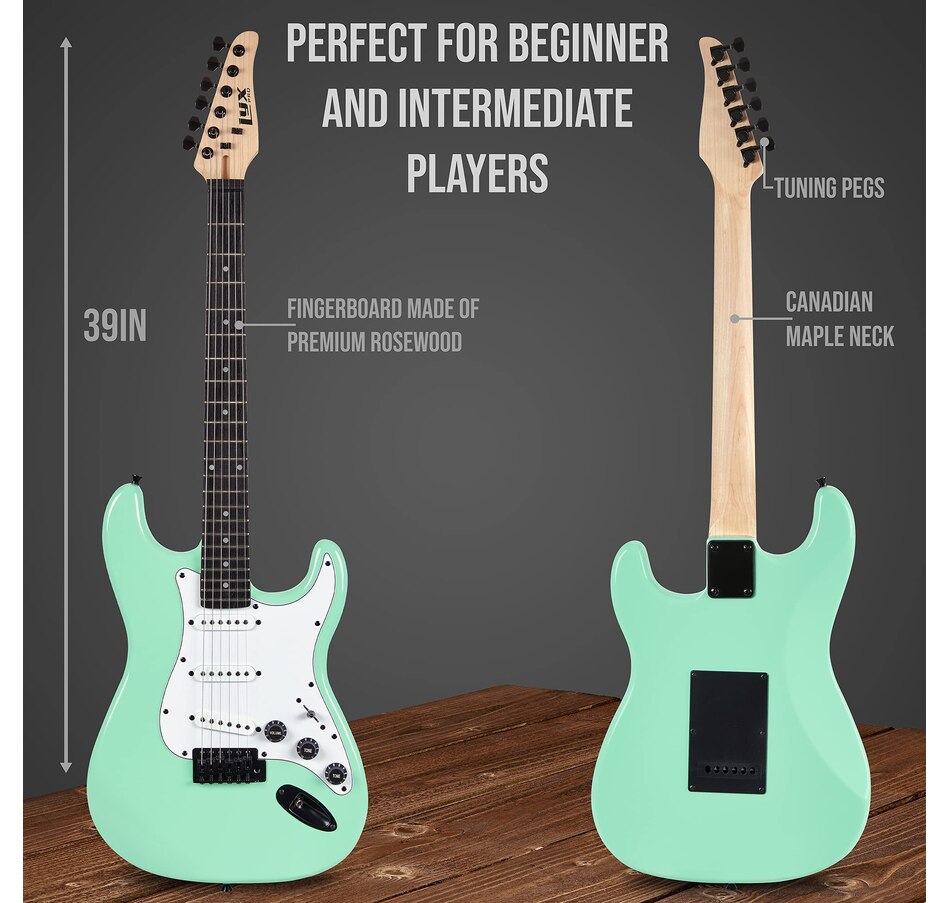 Image 891192_ALTMORE10.jpg, Product 891-192 / Price $239.99, LyxPro Electric Guitar Kit, 39” Electric Guitar W/Amp & Electric Guitar Accessories, Retro Yellow from LyxPro on TSC.ca's Toys & Hobbies department