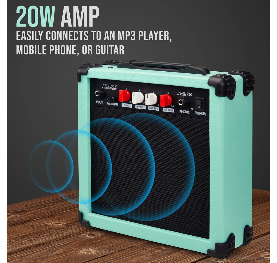 Image 891192_ALTMORE13.jpg, Product 891-192 / Price $239.99, LyxPro Electric Guitar Kit, 39” Electric Guitar W/Amp & Electric Guitar Accessories, Retro Yellow from LyxPro on TSC.ca's Toys & Hobbies department